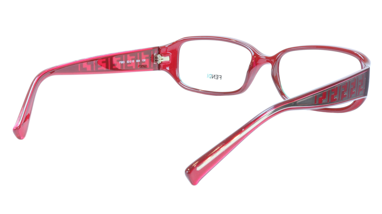 FENDI Eyeglasses Frame F983 (604) For Women Acetate Red Italy 53-15-130, 30 - Frame Bay