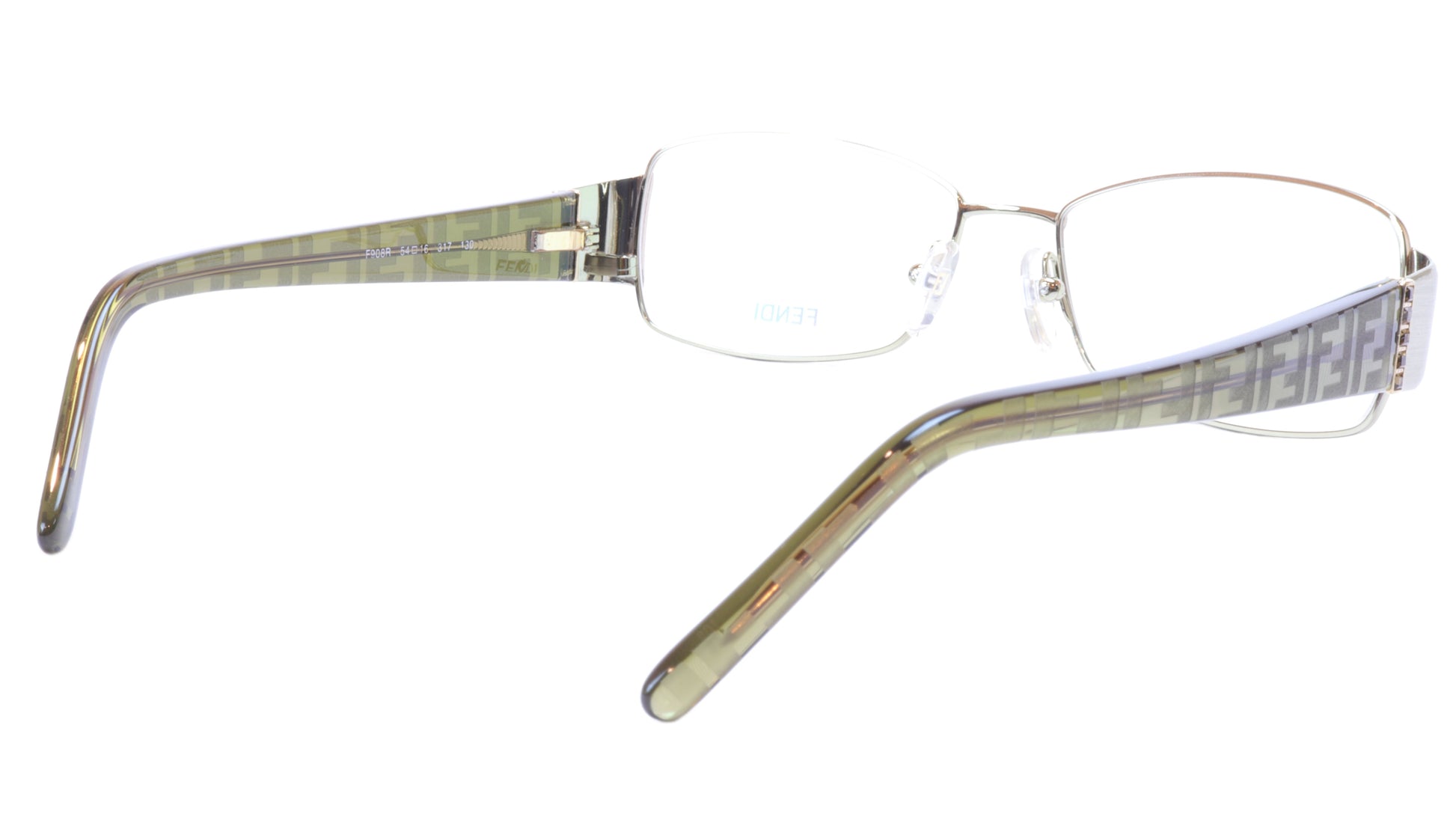 FENDI Eyeglasses Frame F908R (317) Metal Acetate Green Italy 54-16-130, 33 - Frame Bay
