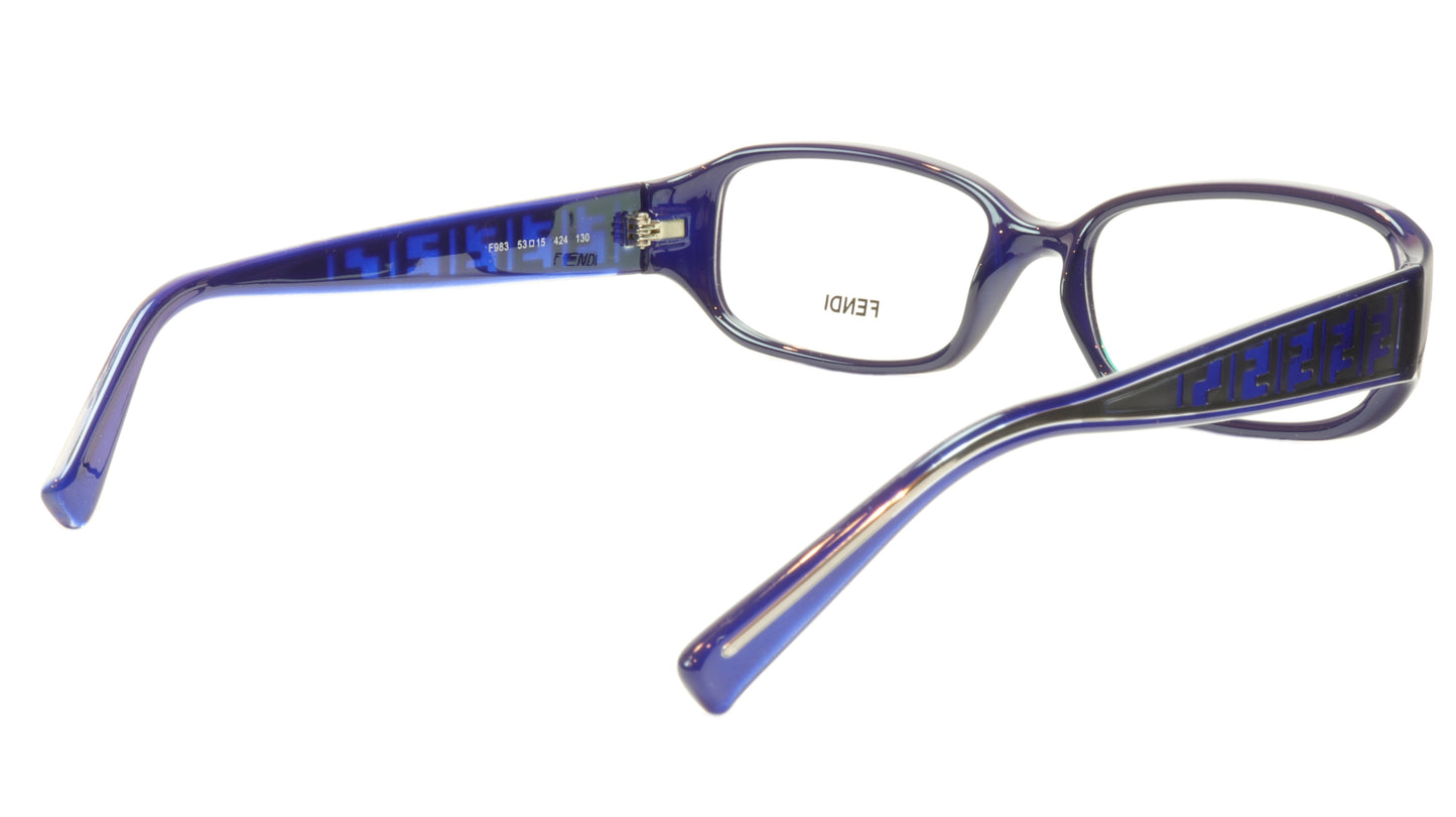 FENDI Eyeglasses Frame F983 (424) For Women Acetate Blue Italy 53-15-130, 30 - Frame Bay