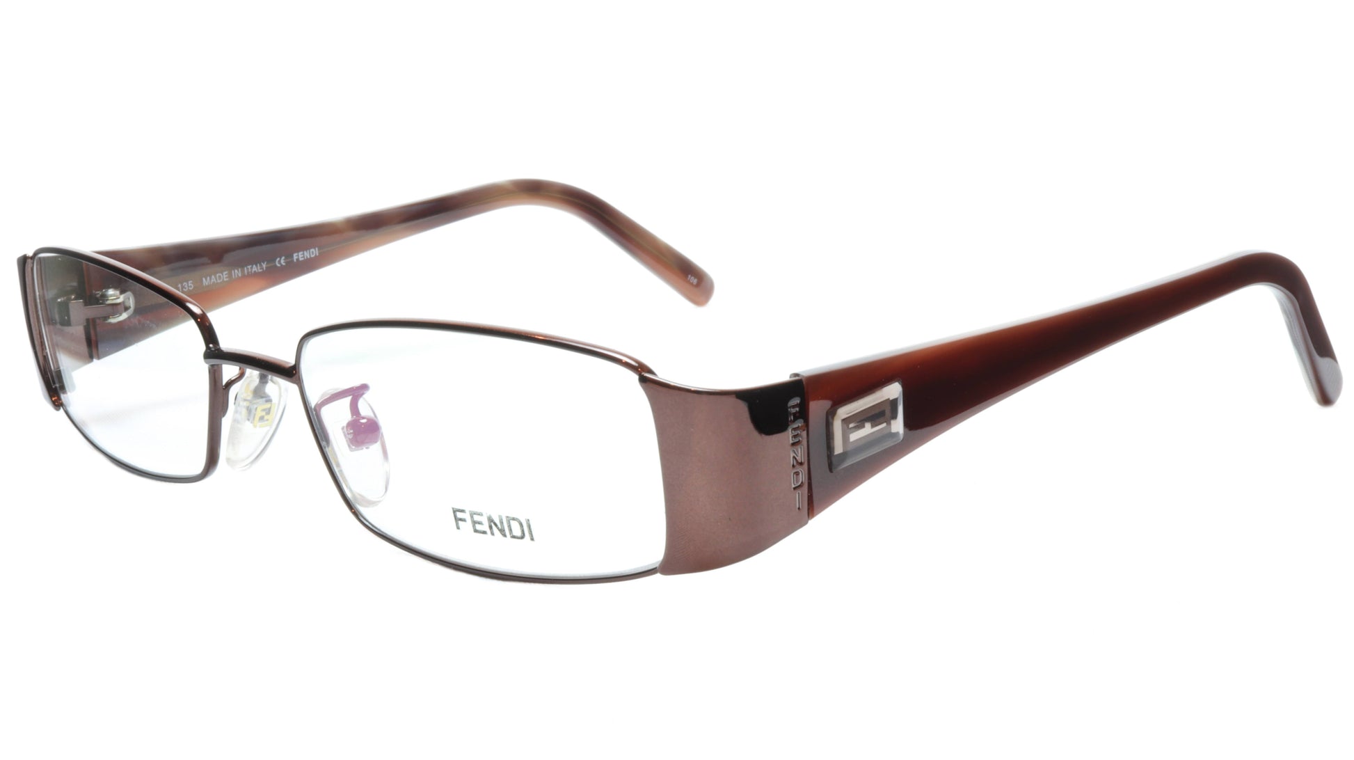 FENDI Eyeglasses Frame F892 (212) Metal Acetate Bronze Italy Made 52-17-135, 28 - Frame Bay