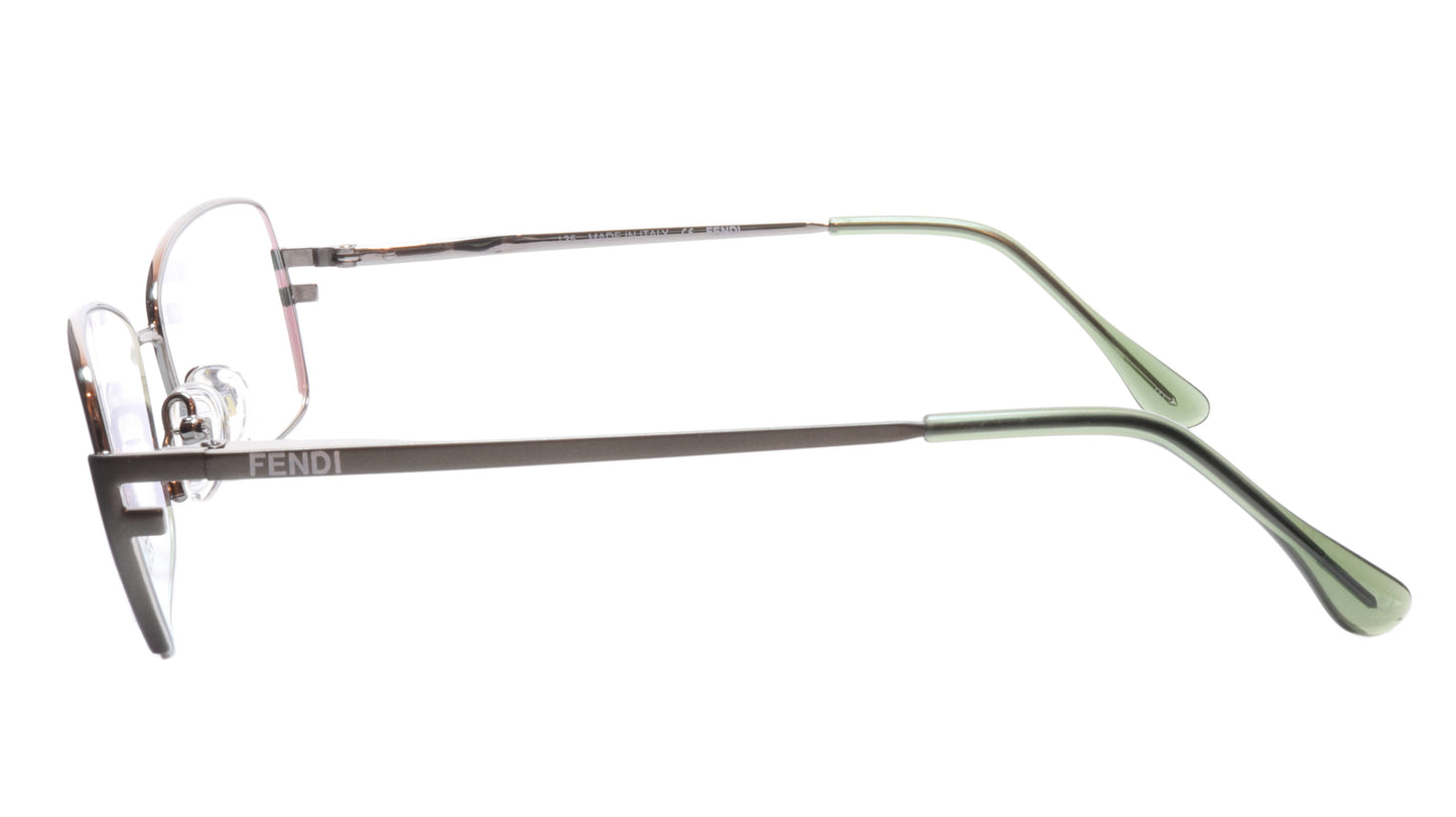 FENDI Eyeglasses Frame F959 (756) Metal Golden Sage Italy Made 54-16-135, 33 - Frame Bay