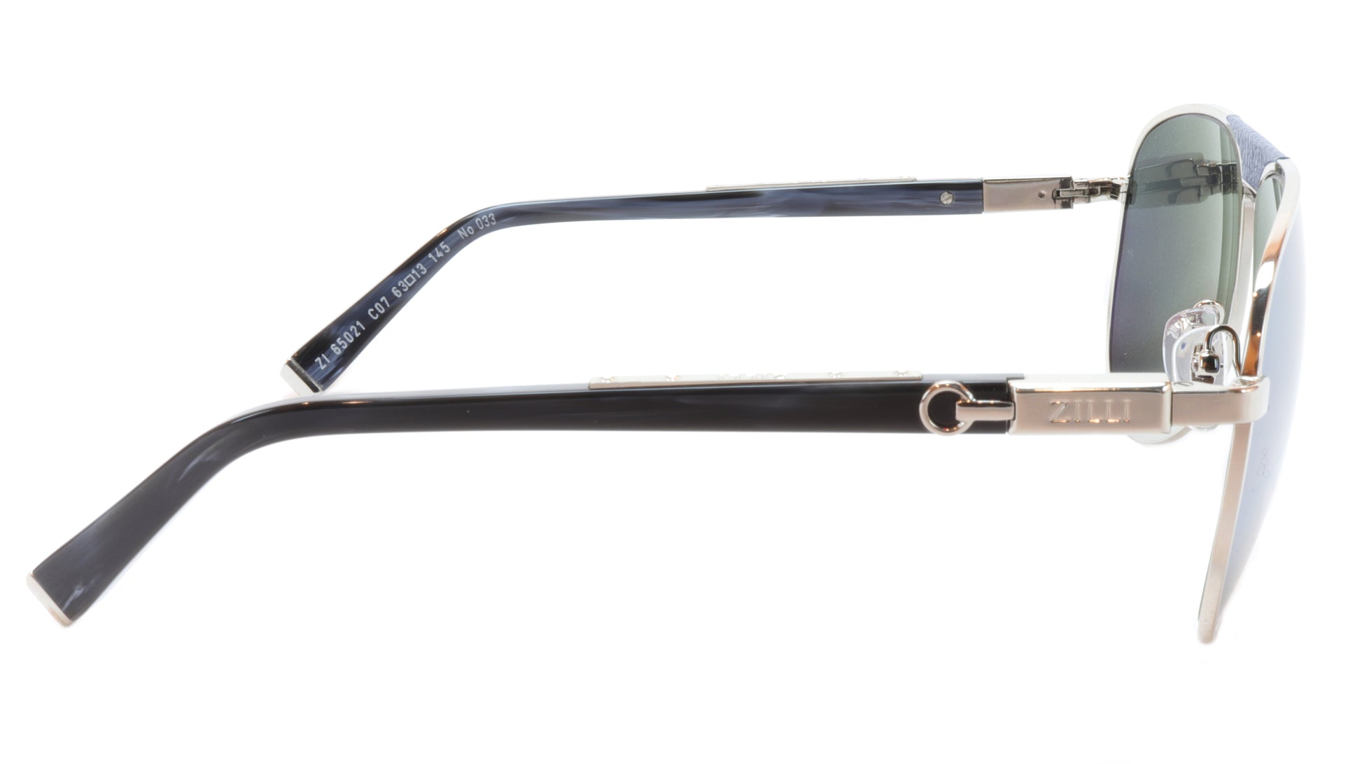 ZILLI Sunglasses Titanium Acetate Leather Polarized France ZI 65021 C07 - Frame Bay