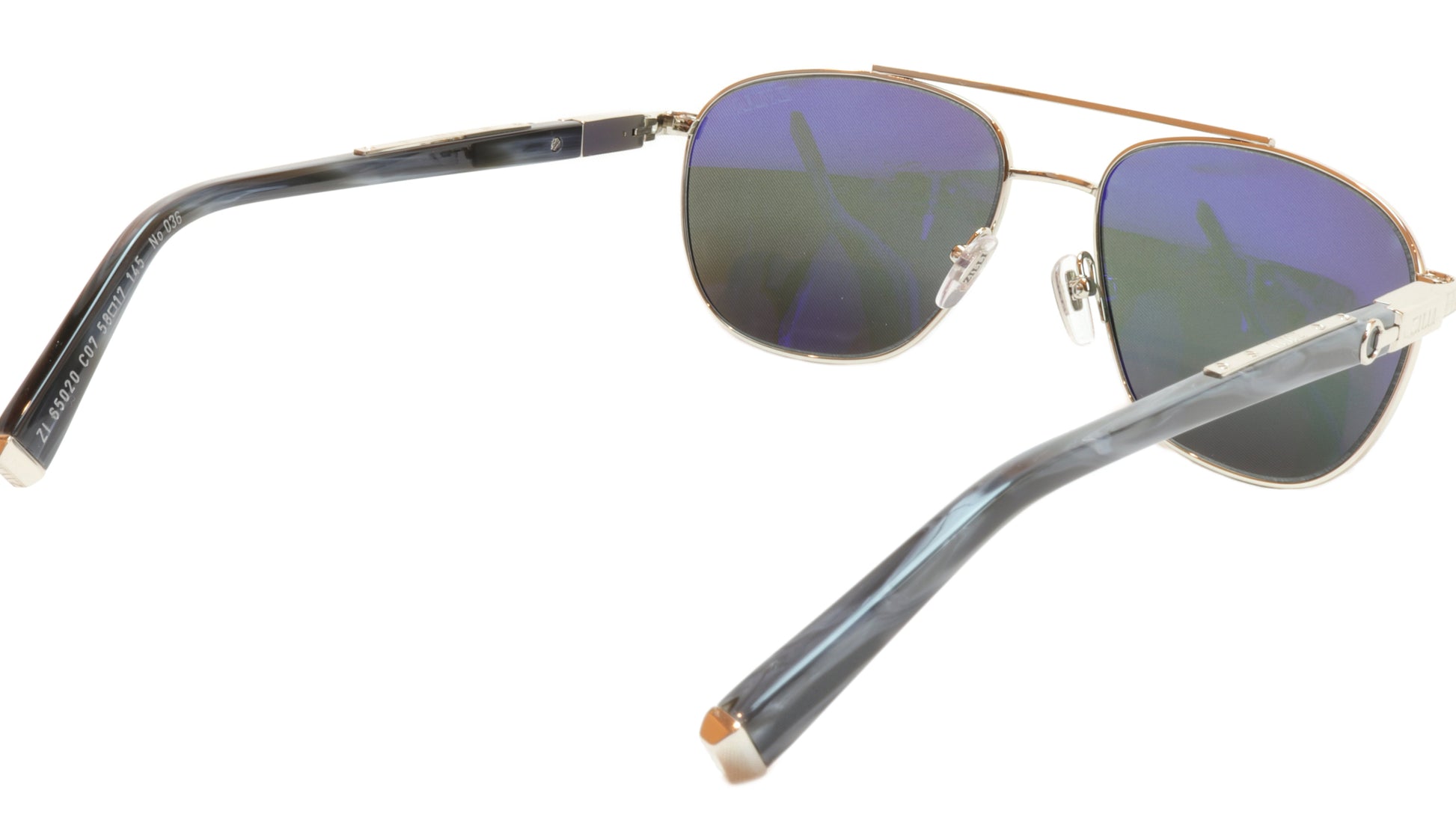 ZILLI Sunglasses Titanium Acetate Bright Silver Polarized France ZI 65020 C07 - Frame Bay