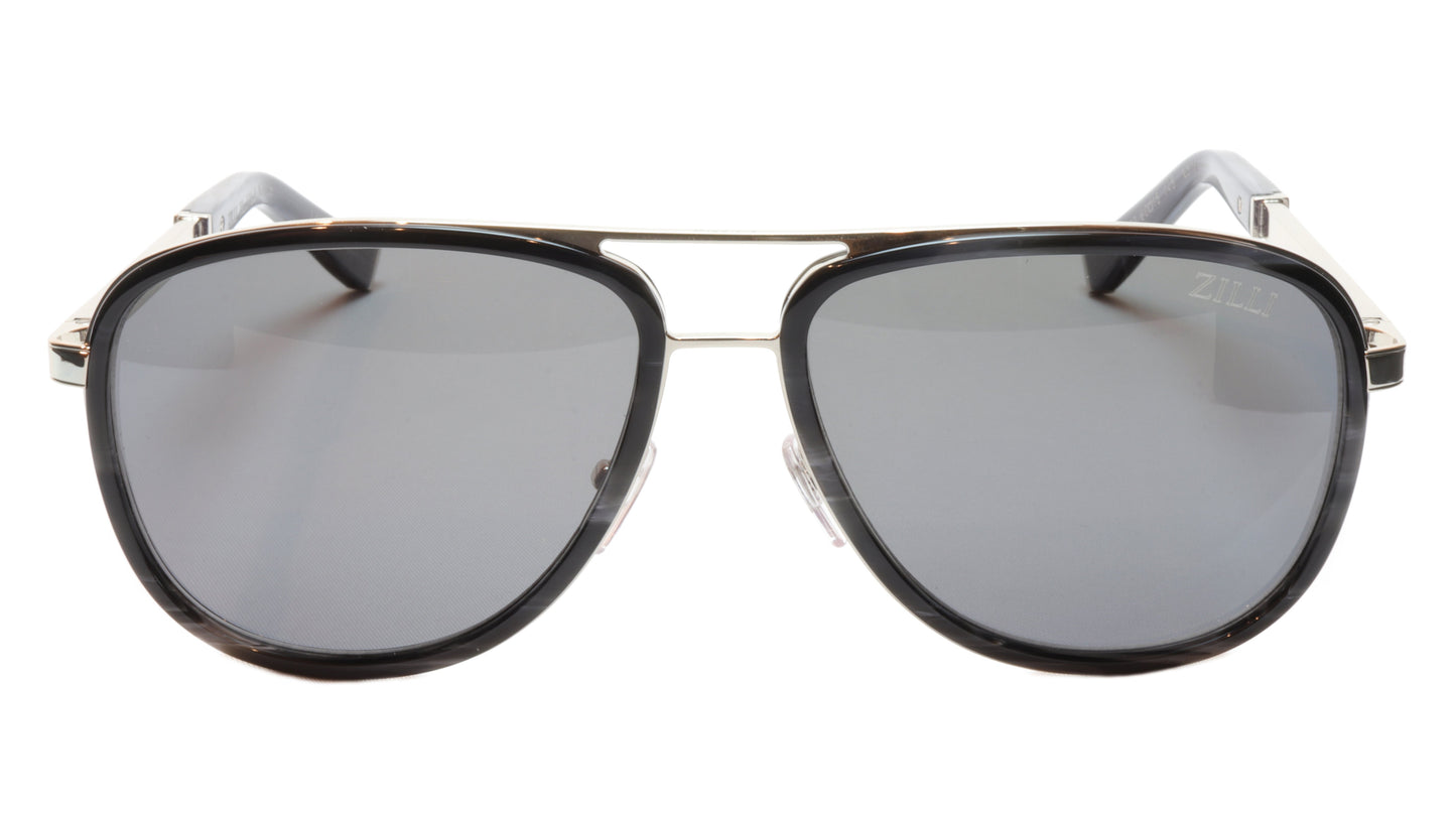 ZILLI Sunglasses Titanium Acetate Leather Polarized France ZI 65017 C03 - Frame Bay