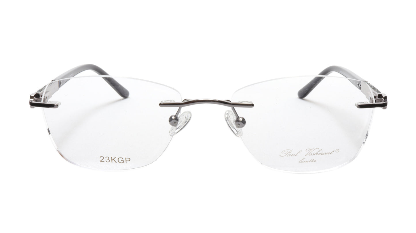 Paul Vosheront Eyeglasses Frame PV504 C01 Gold Plated Acetate Italy 52-17-135 36 - Frame Bay