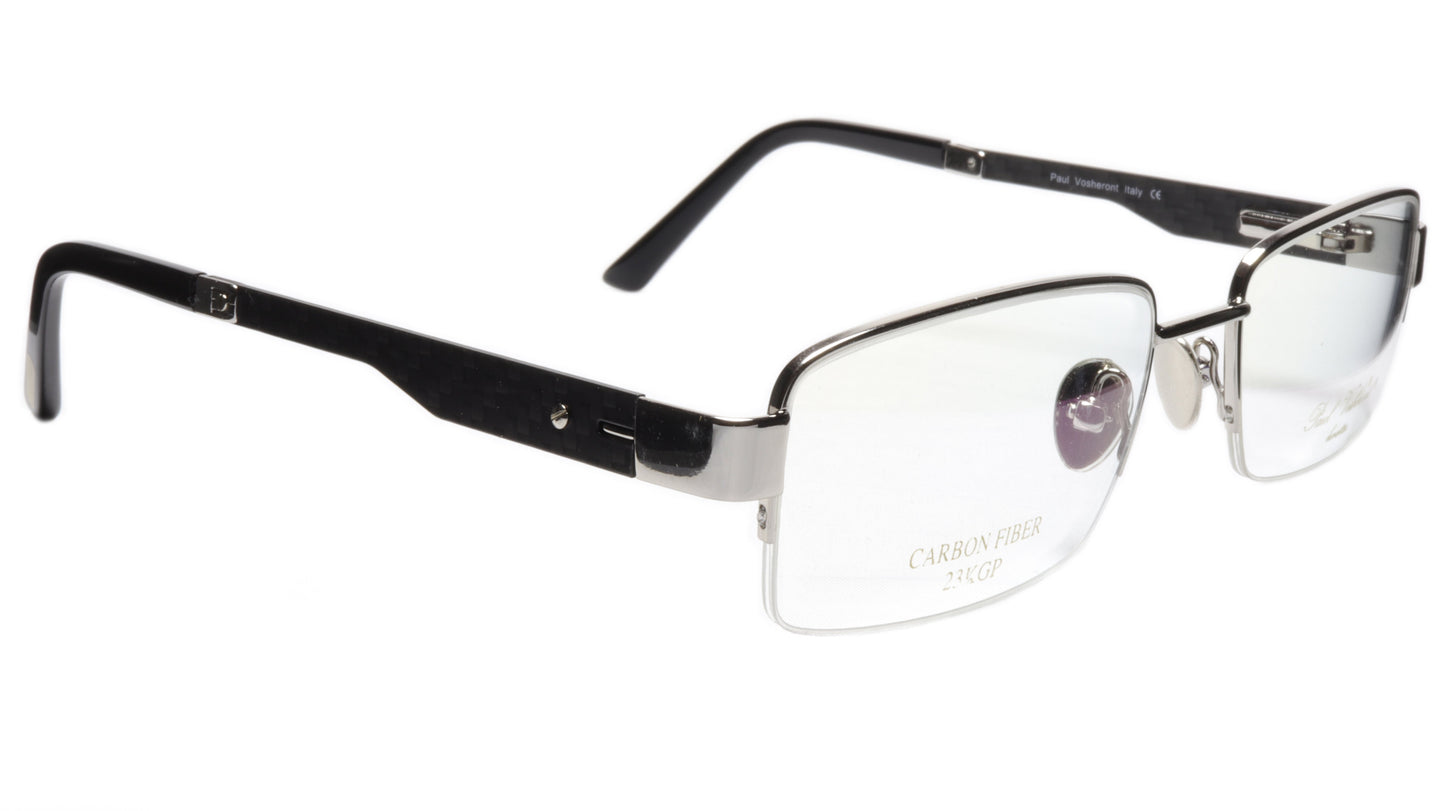 Paul Vosheront Eyeglasses Frame PV374 C2 Gold Plated Acetate Italy 56-20-145 33 - Frame Bay