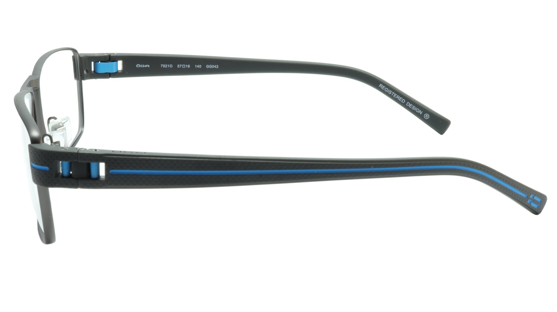 OGA Morel Eyeglasses Frame 7921O GG042 Metal Acetate Blue France 57-16-140, 36 - Frame Bay