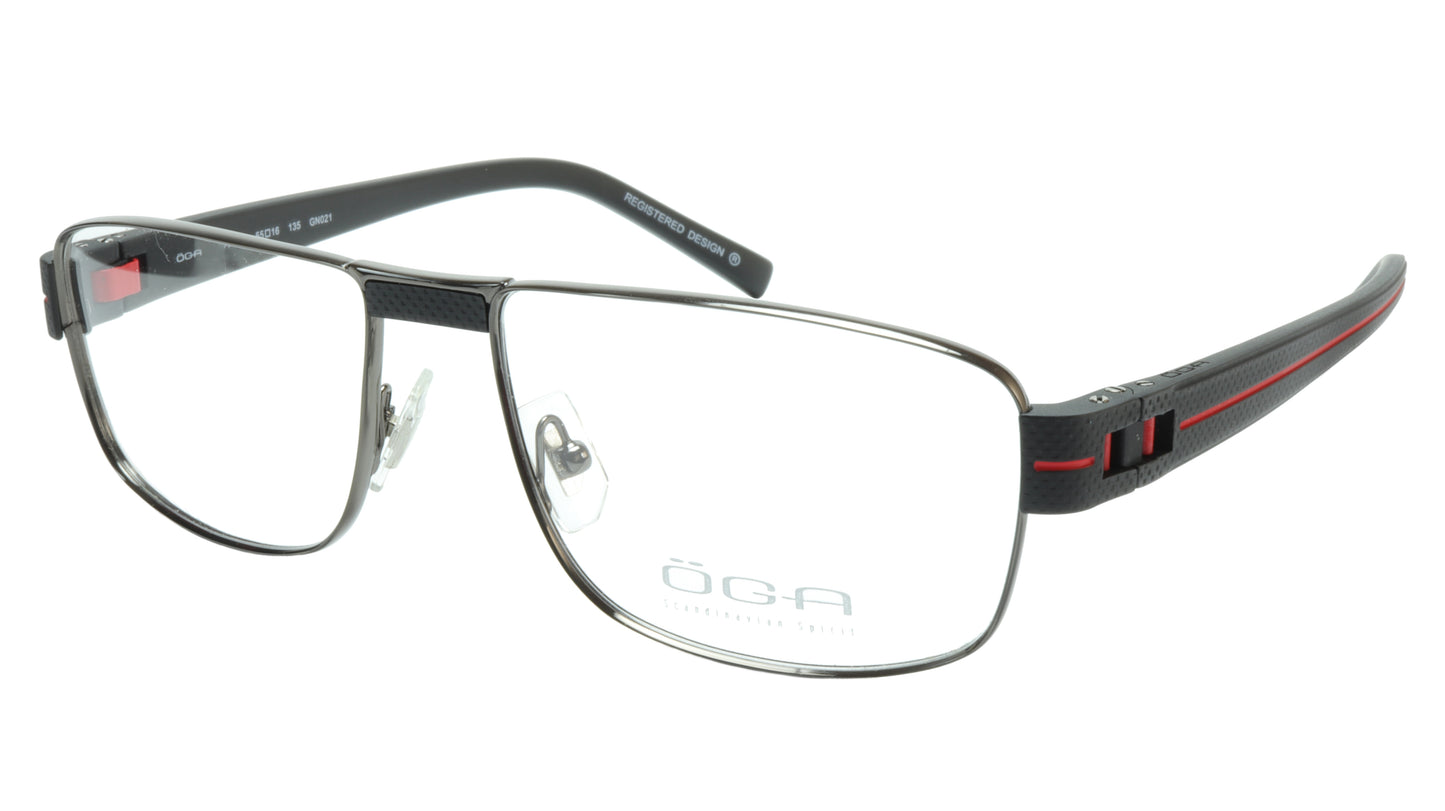 OGA Morel Eyeglasses Frame 7918O GN021 Metal Acetate Red France 55-16-135, 37 - Frame Bay