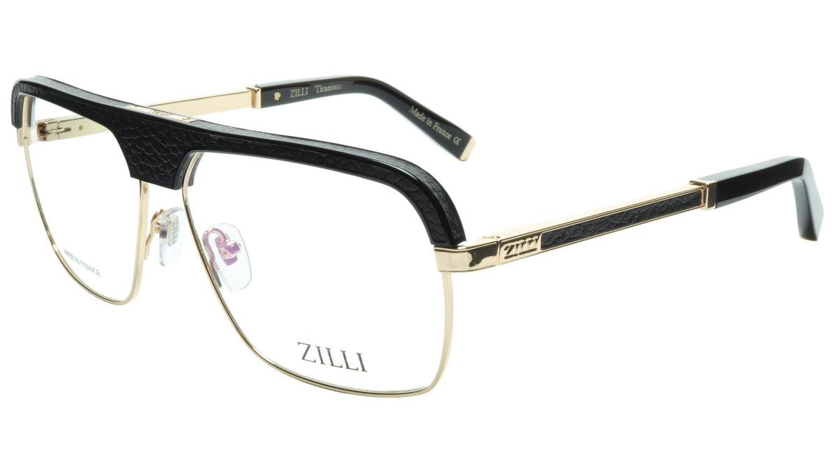 ZILLI Eyeglasses Frame Titanium Acetate Black Gold France Made ZI 6003 ...
