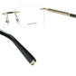 ZILLI Eyeglasses Frame Titanium Acetate Black Gold France Made ZI 60032 C04 - Frame Bay