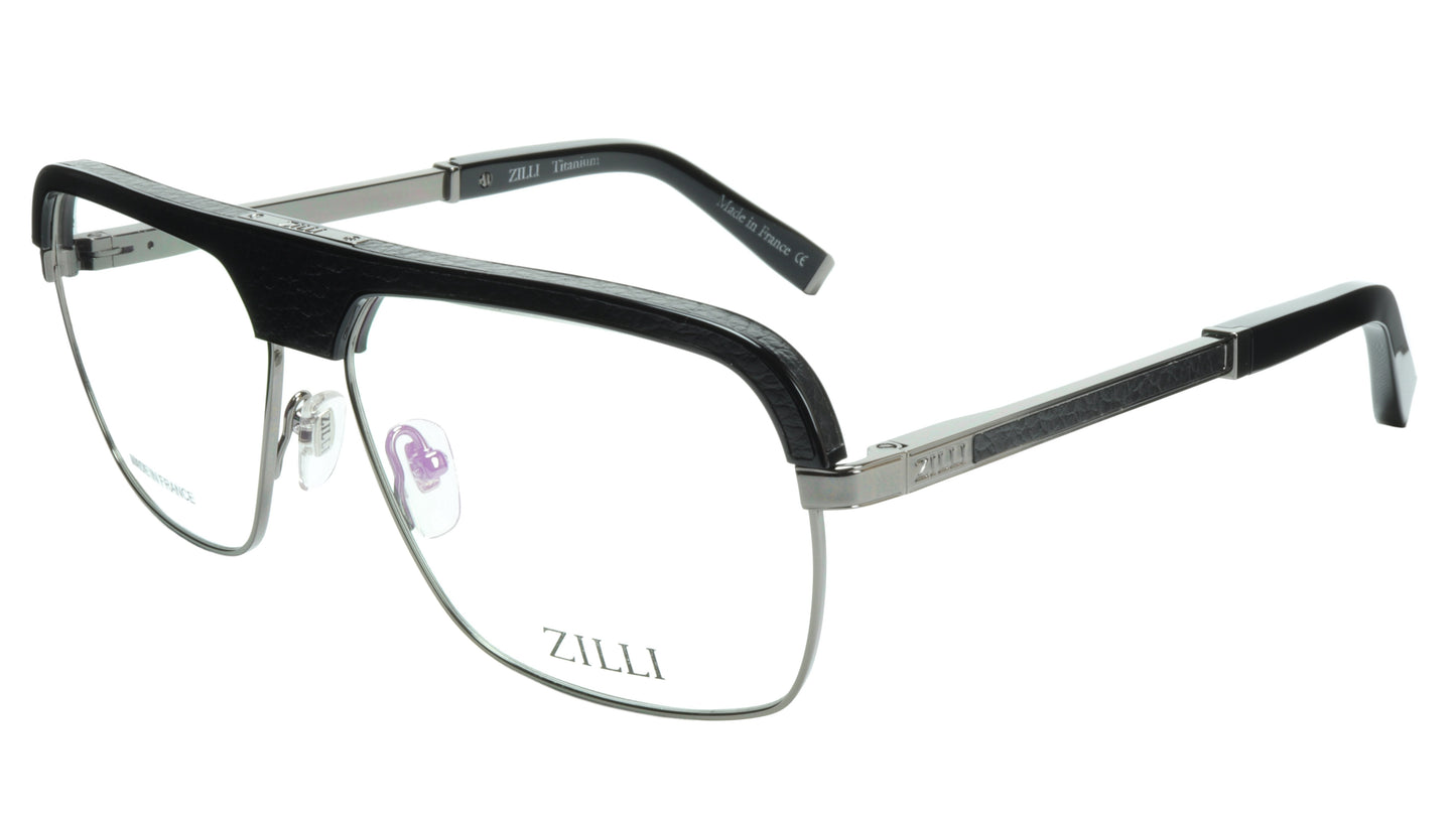 ZILLI Eyeglasses Frame Titanium Acetate Gunmetal France Made ZI 60033 C05 - Frame Bay