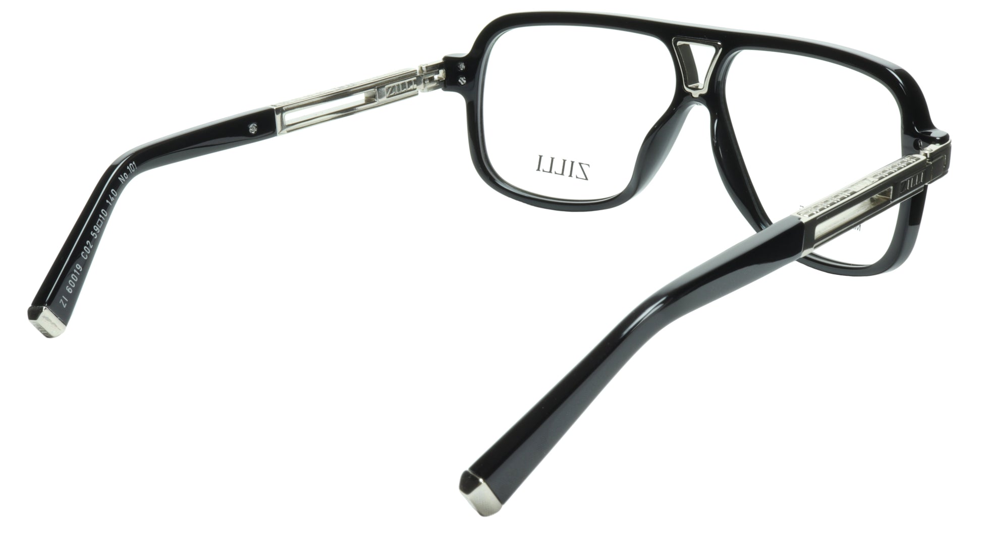 ZILLI Eyeglasses Frame Titanium Acetate Silver France Made ZI 60019 C02 - Frame Bay