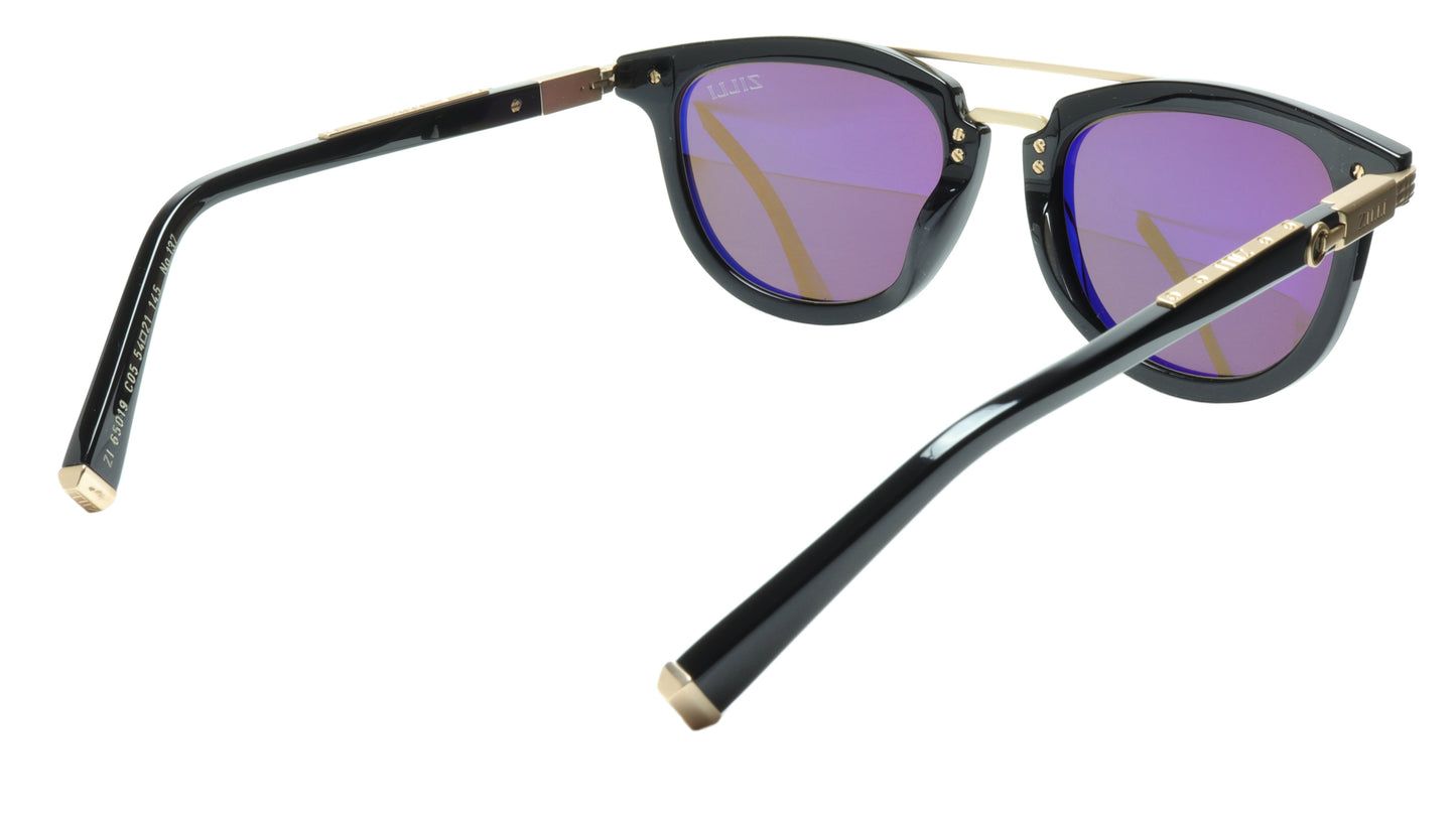 ZILLI Sunglasses Titanium Acetate Black Matte Gold Polarized France ZI 65019 C05 - Frame Bay