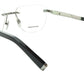 ZILLI Eyeglasses Frame Titanium Leather Acetate Silver France Made ZI 60025 C08 - Frame Bay