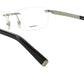 ZILLI Eyeglasses Frame Titanium Leather Acetate Silver France Made ZI 60026 C08 - Frame Bay