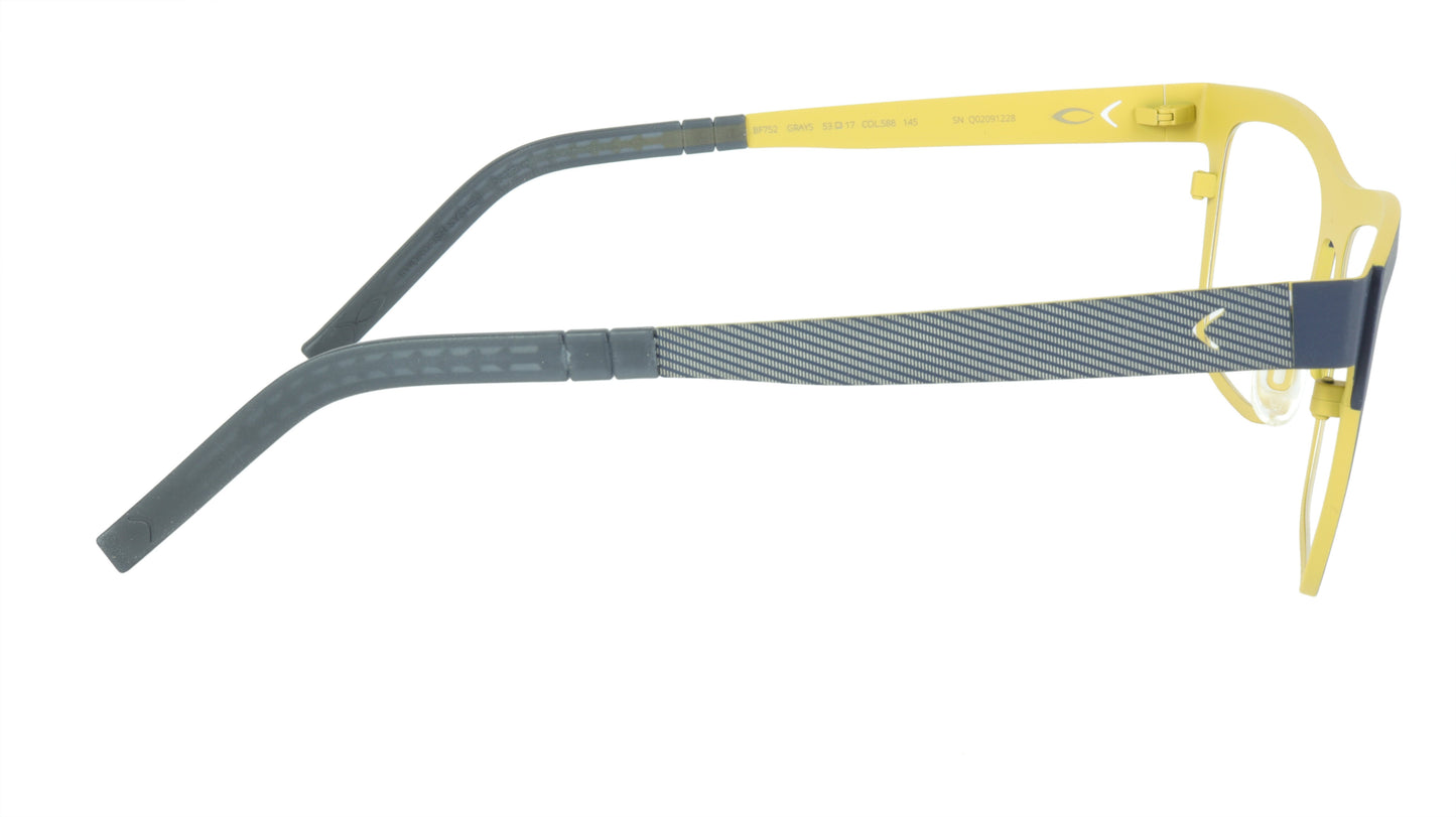 Blackfin Grays BF752 C588 Beta-Titanium Bio-compatible Italy Made Eyeglasses - Frame Bay