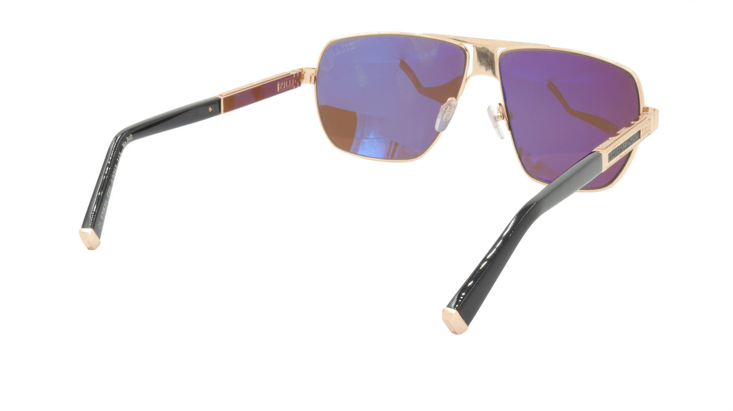 ZILLI Sunglasses Titanium Acetate Leather Polarized France Handmade ZI 65035 C01