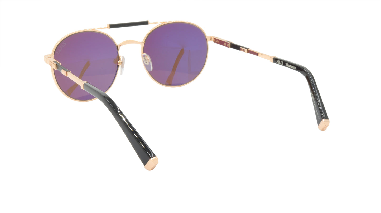 ZILLI Sunglasses Titanium Acetate Leather Polarized France Handmade ZI 65029 C01