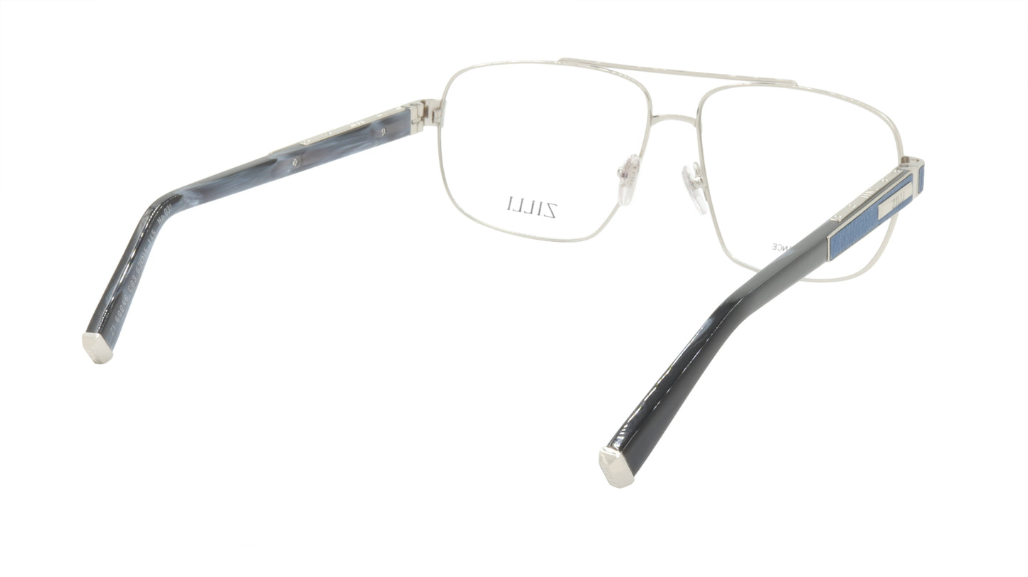 ZILLI Eyeglasses Frame Titanium Acetate Leather France Made ZI 60046 C03
