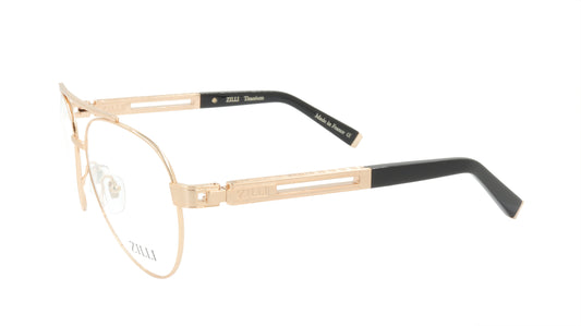 ZILLI Eyewear in Classic Black and Gold in Aviator Style