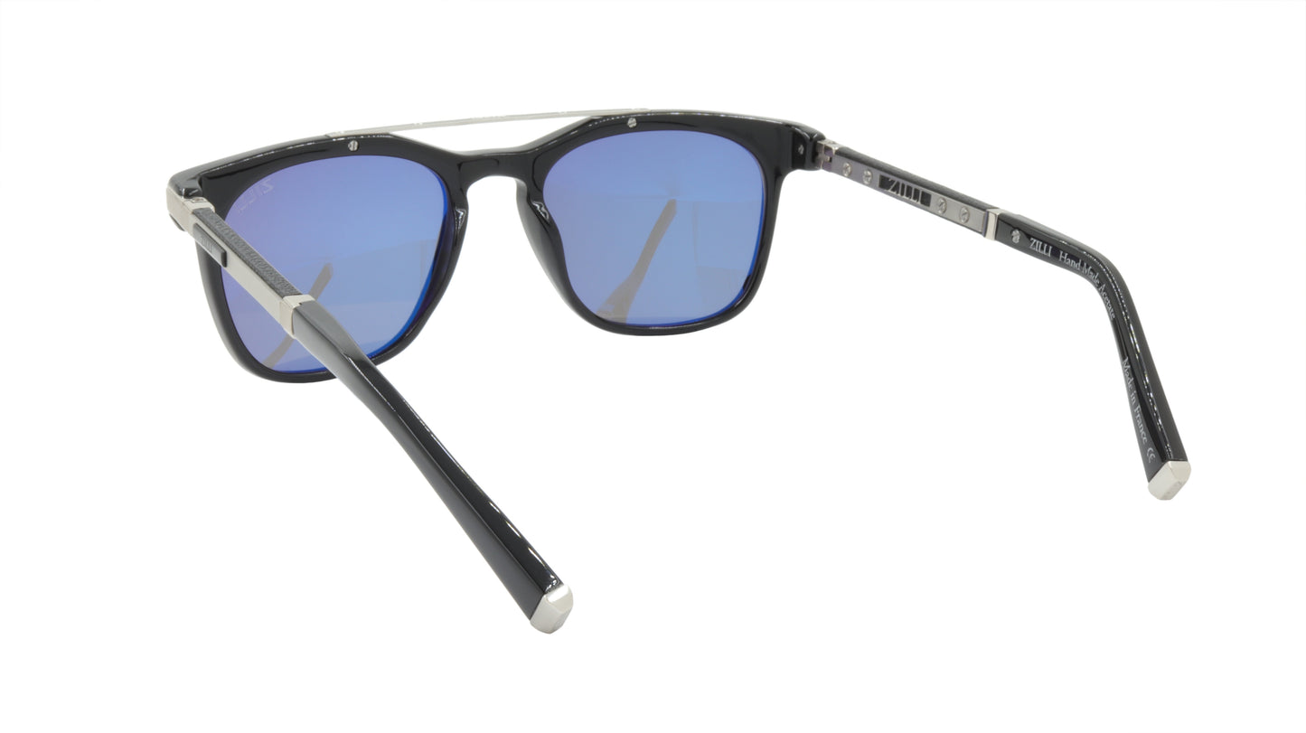 ZILLI Sunglasses Titanium Acetate Leather Polarized France Handmade ZI 65015 C02
