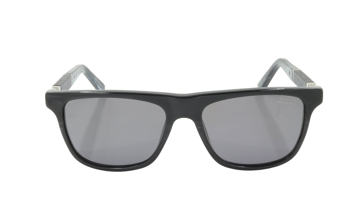 ZILLI Sunglasses Titanium Acetate Leather Polarized France Handmade ZI 65010 C02