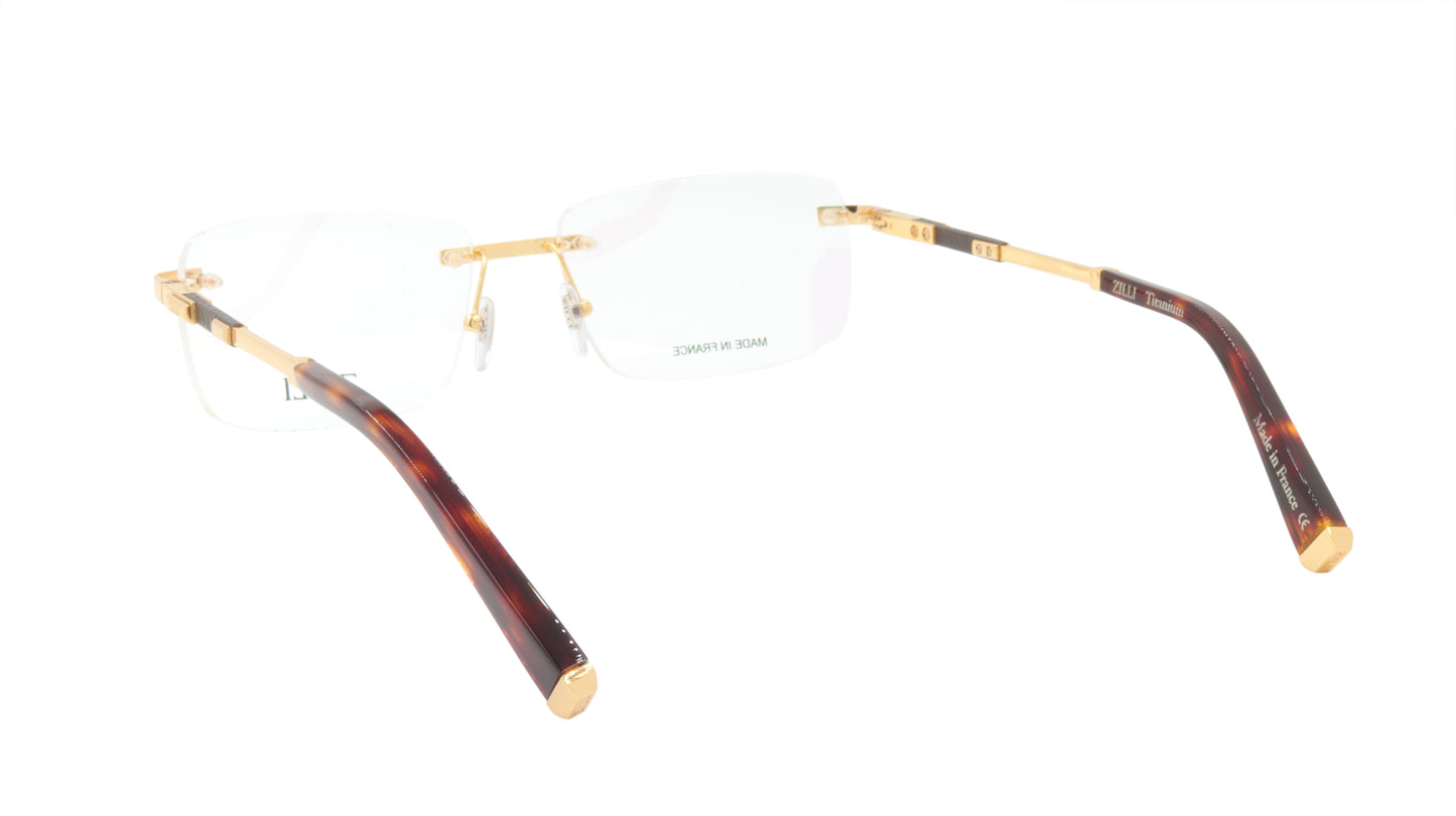 ZILLI Eyeglasses Frame Titanium Acetate Leather France Made ZI 60028 C05