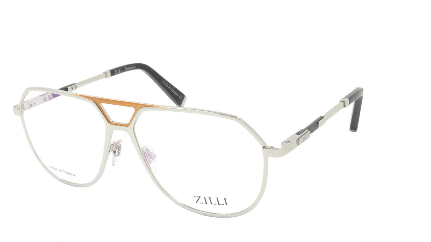 ZILLI Eyeglasses Frame Titanium Acetate Leather France Made ZI 60030 C08