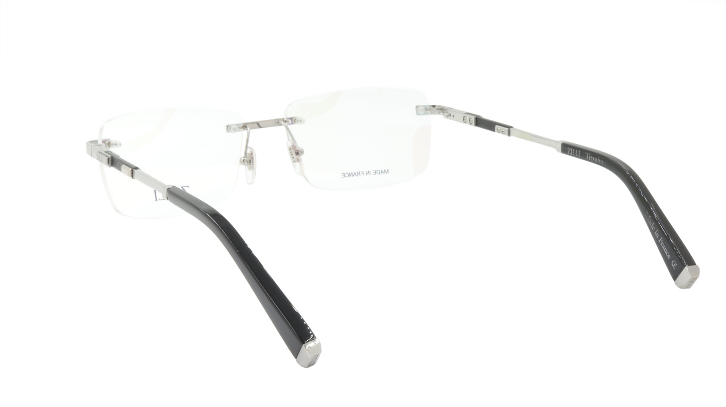 ZILLI Eyewear Rimless with Silver and Leather ZI 60028 C03