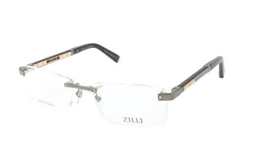 ZILLI Eyeglasses Frame Titanium Acetate Leather France Made ZI 60013 C03