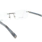 ZILLI Eyeglasses Frame Titanium Acetate Leather France Made ZI 60031 C07