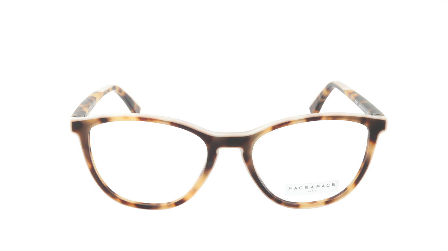 Face A Face Eyeglasses Frame TEORY 2 Col. 2120M Acetate Matte Java Chip Nude