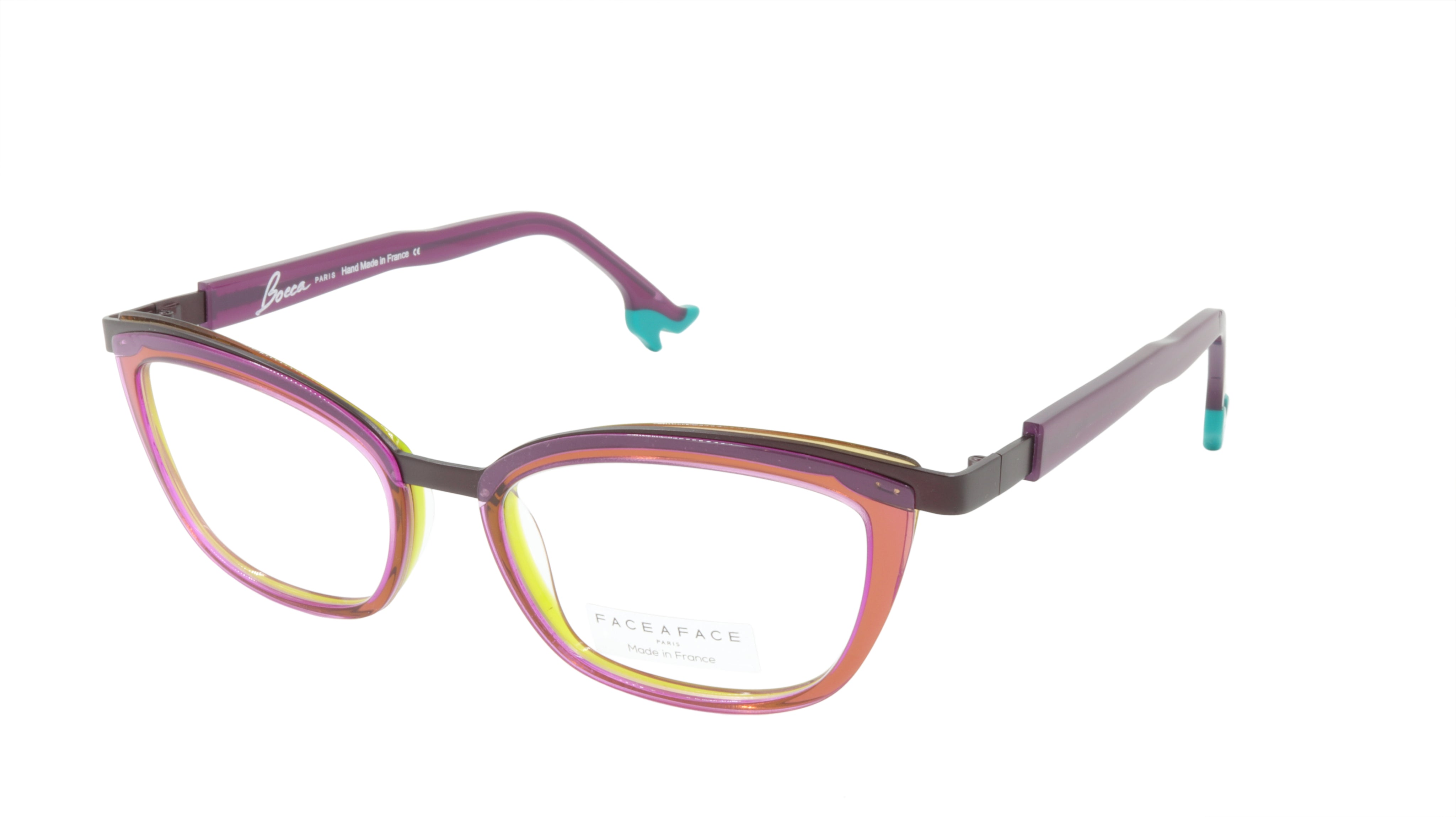Face A Face Eyeglasses Frame BOCCA CHIC 2 Col. 9122 Acetate Electric V Frame Bay