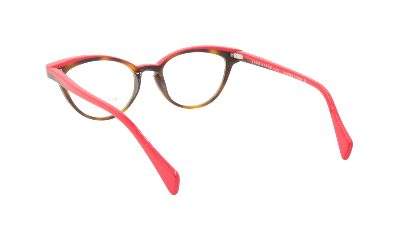 Face A Face Eyeglasses Frame FINCA 2 Col. 238 Acetate Dark Tortoise Red