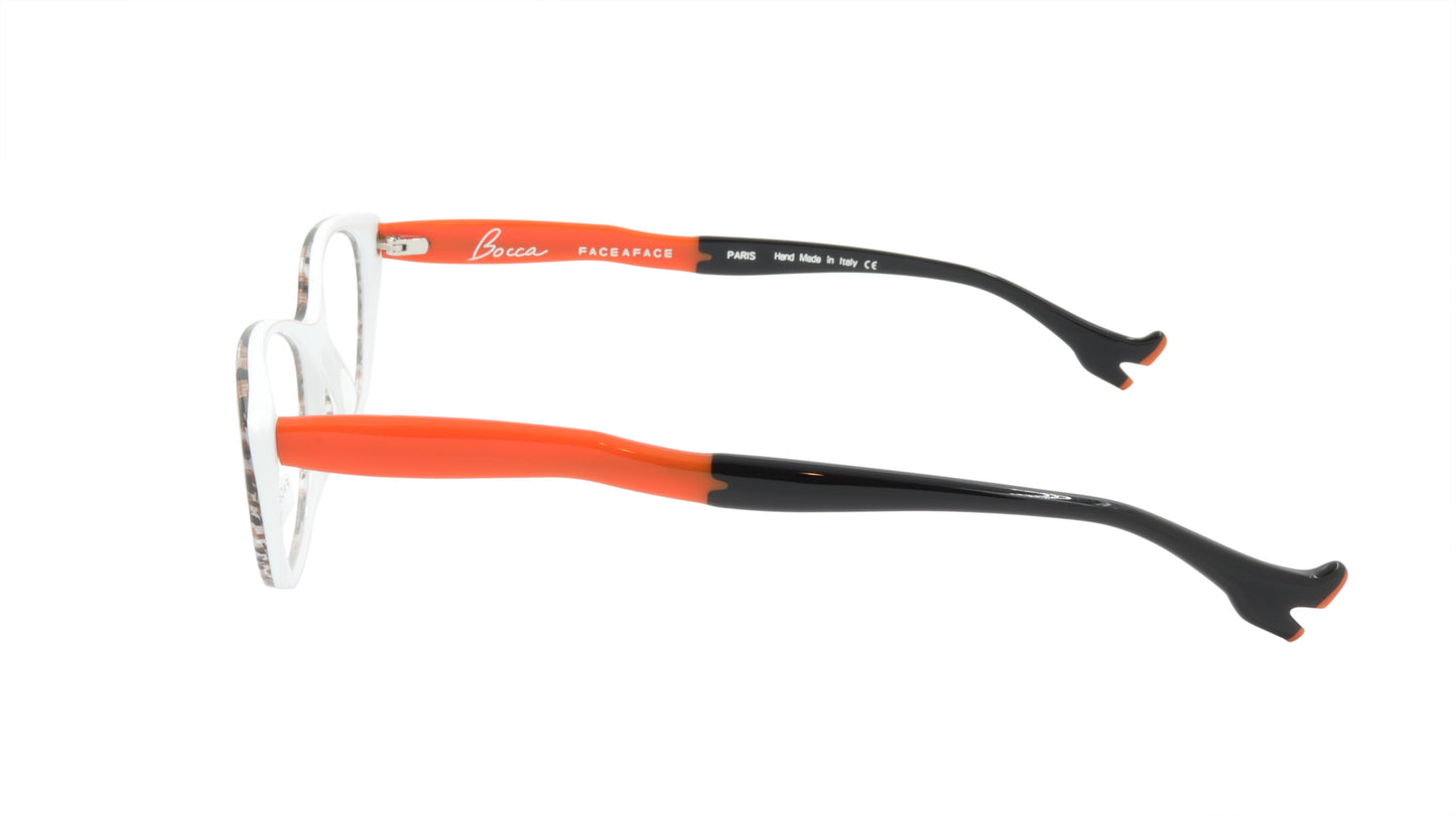Face A Face Eyewear in Zig Zag Pattern in Orange and White