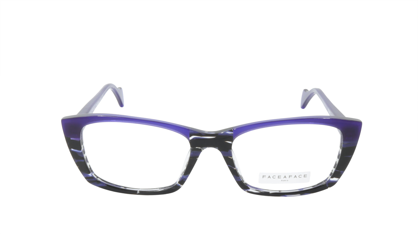 Face A Face Eyeglasses Frame SELMA 2 Col. 2014 Acetate Lines and Blue Light