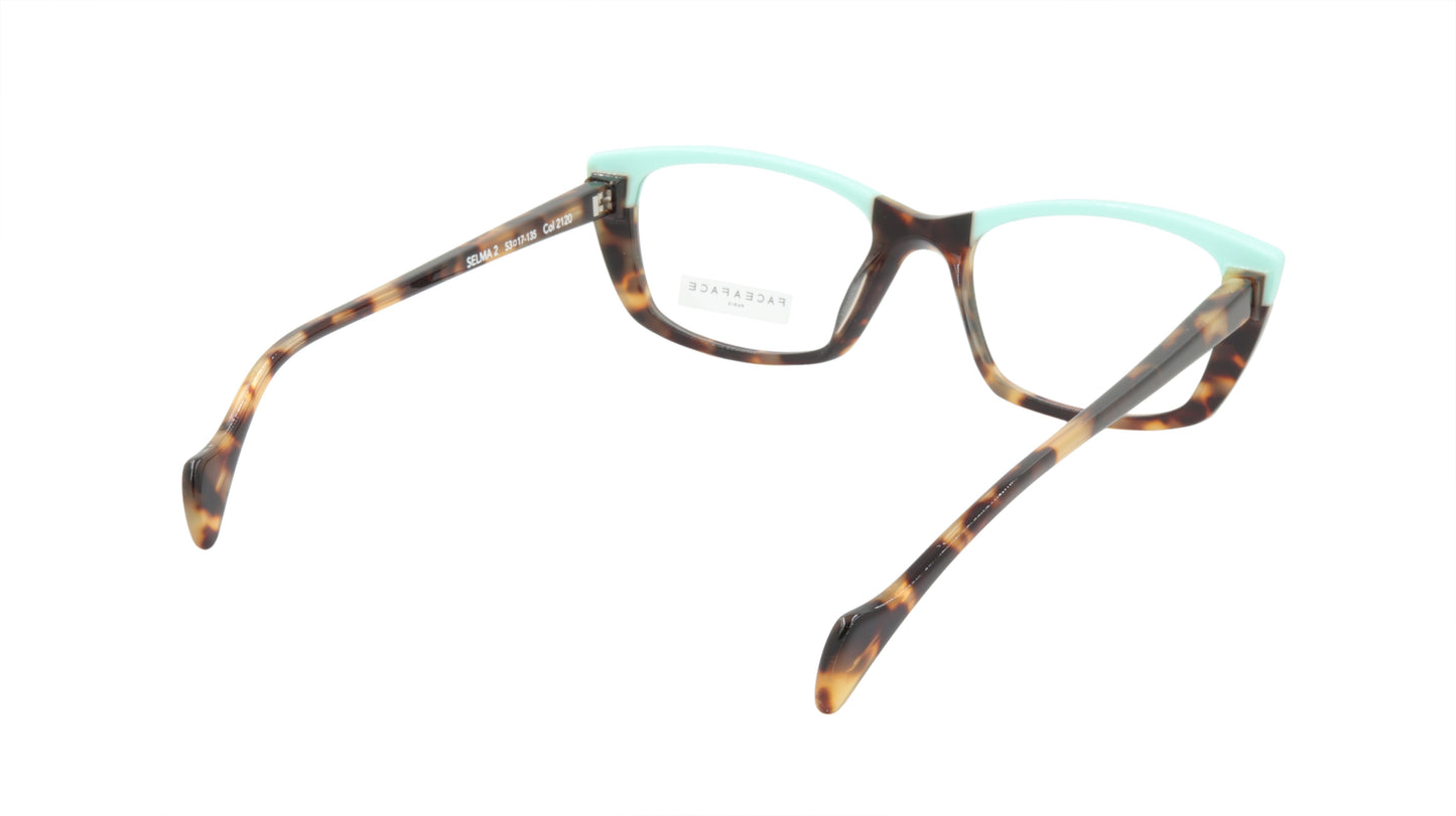 Face A Face Eyeglasses Frame SELMA 2 Col. 2120 Acetate Camouflage Yellow Opaque