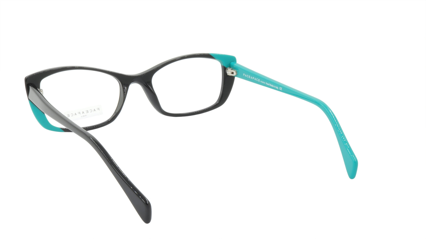 Face A Face Eyeglasses Frame WINDS 2 Col. 100 Acetate Black