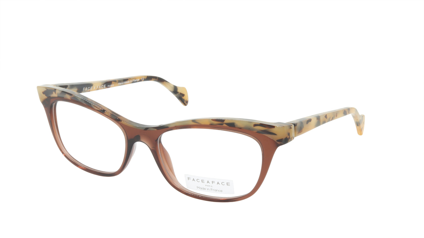 Face A Face Eyeglasses Frame GILDA 2 Col. 222 Acetate Chestnut Brown Safari