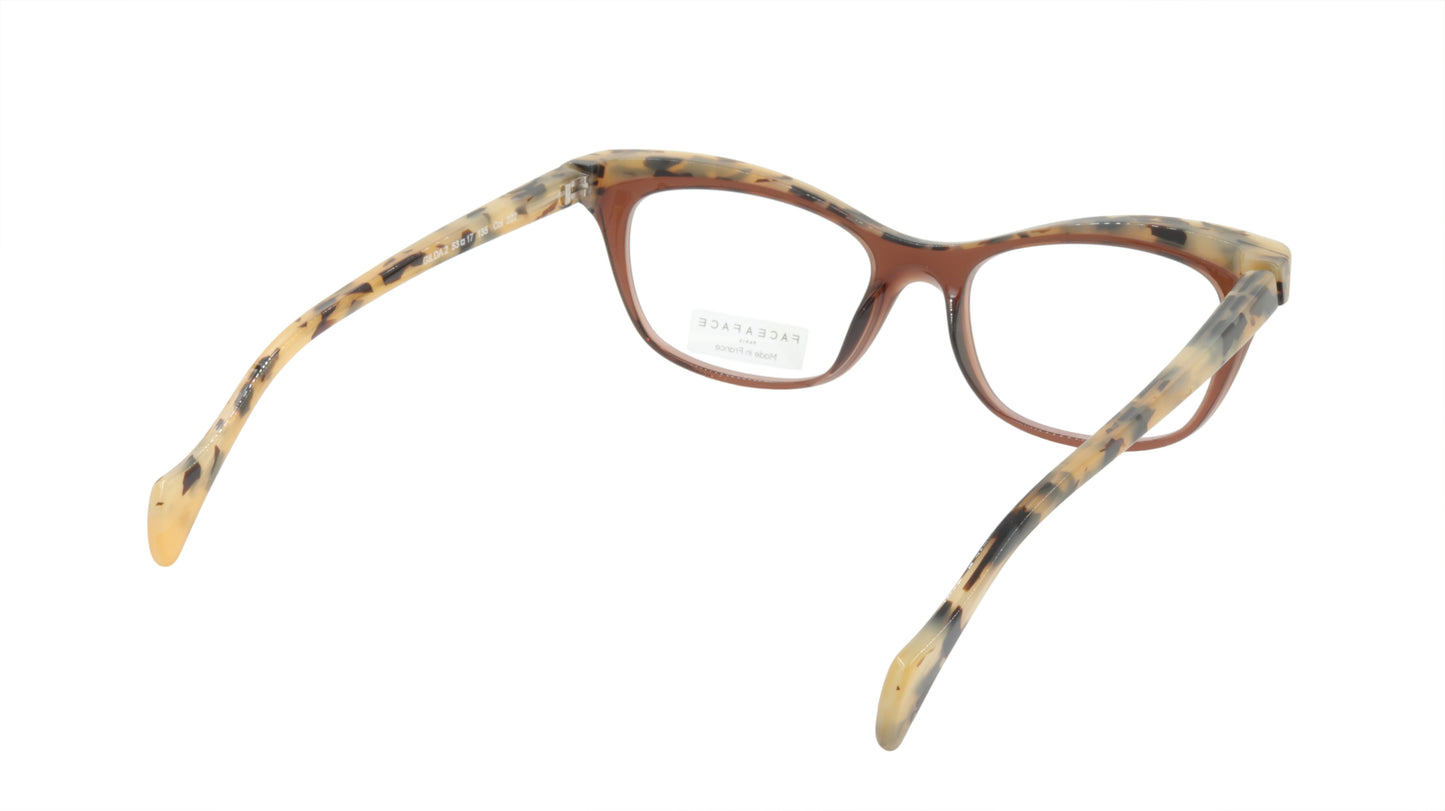 Face A Face Eyeglasses Frame GILDA 2 Col. 222 Acetate Chestnut Brown Safari