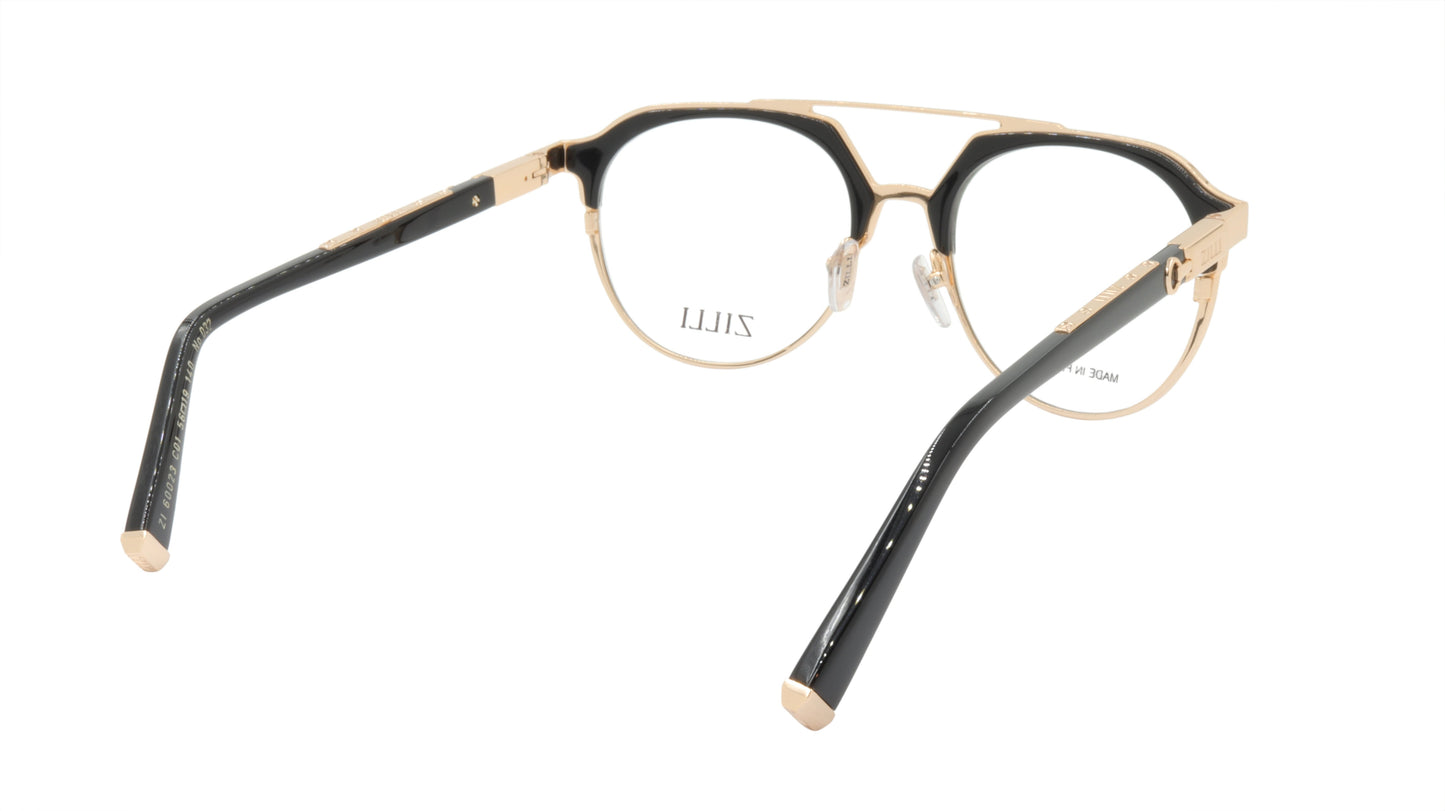 ZILLI Eyeglasses Frame Titanium Acetate Leather France Made ZI 60023 C01