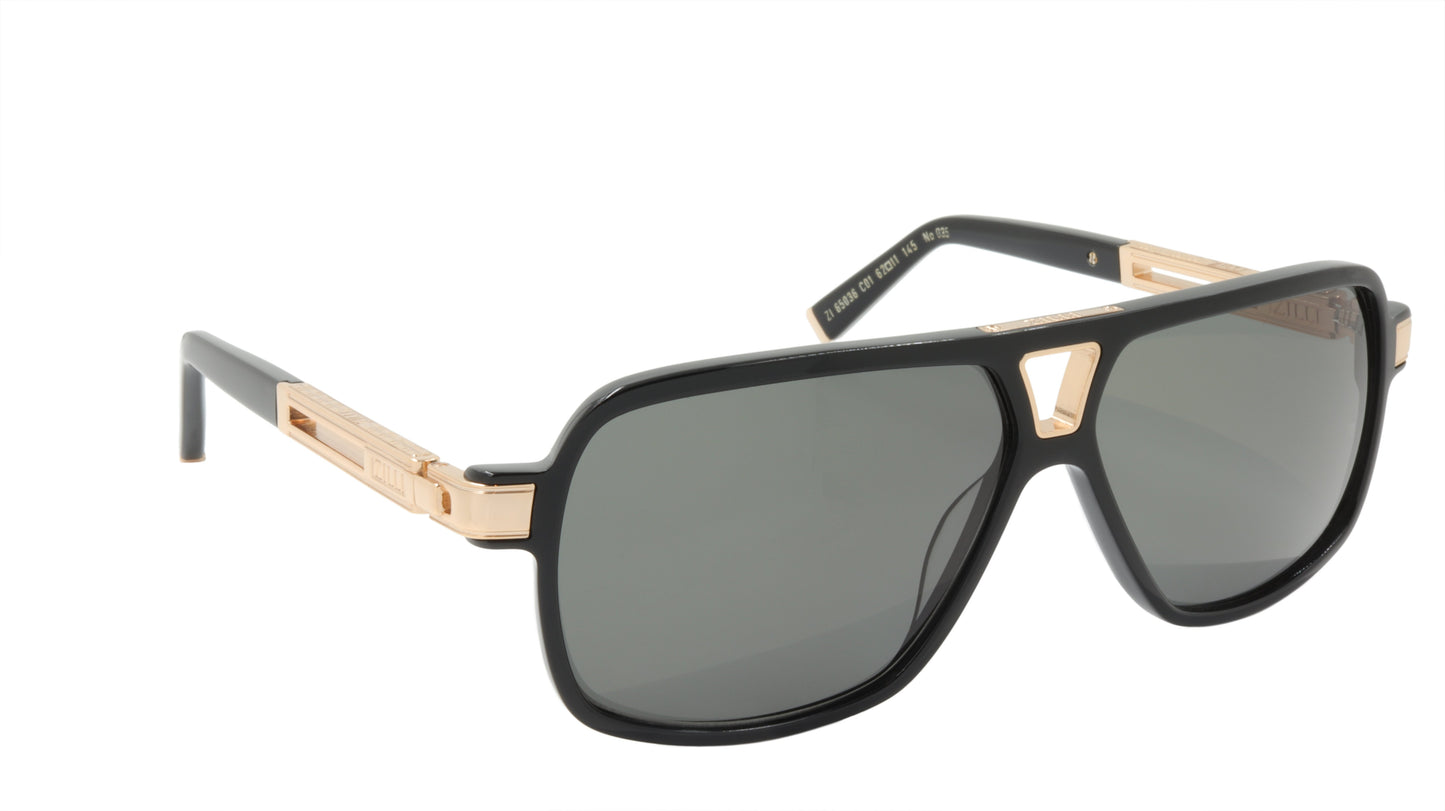 ZILLI Sunglasses Titanium Acetate Polarized France Handmade ZI 65036 C01
