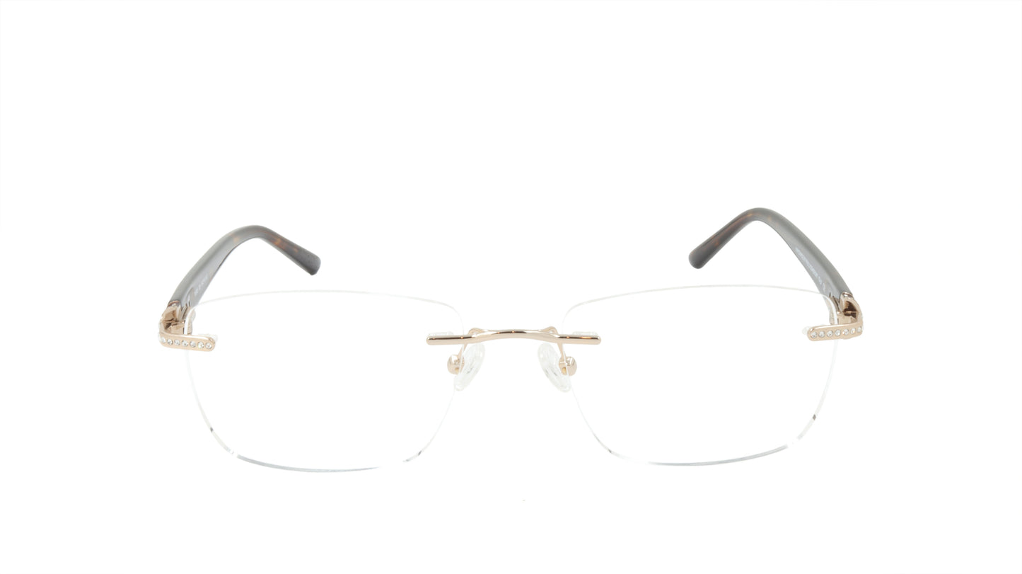 Paul Vosheront Tapered Square Rimless Titanium Optical Eyewear