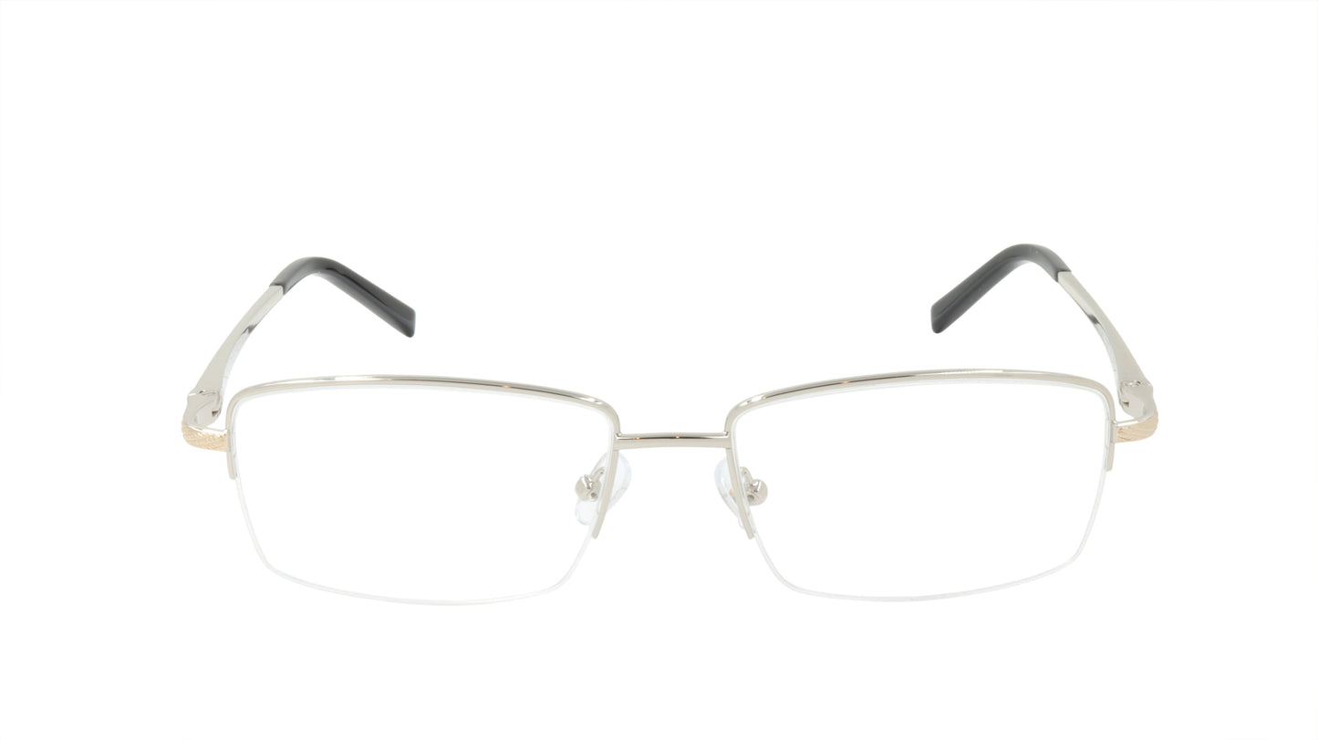 Paul Vosheront Men's Eyeglasses Mix of Gold and Silver Titanium