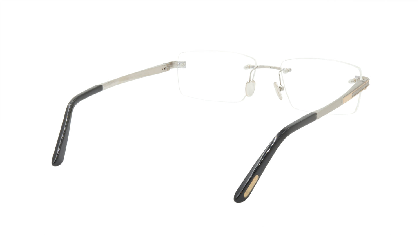 Paul Vosheront Men's Rimless Eyeglasses Mix of Gold and Silver Titanium