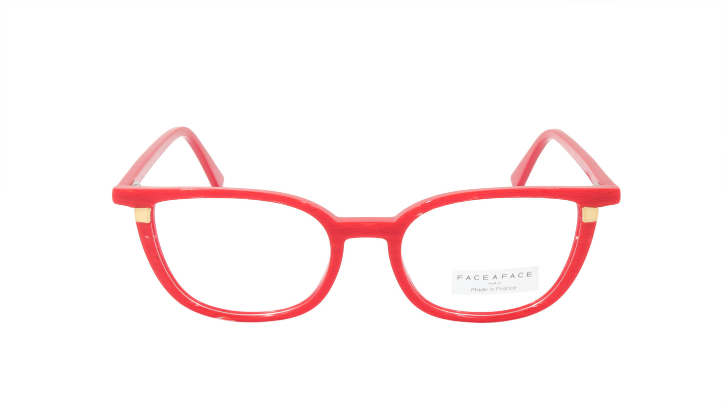 Face A Face Eyeglasses Frame TOSCA 2 Col. 6084 Acetate Pleated Loving Red