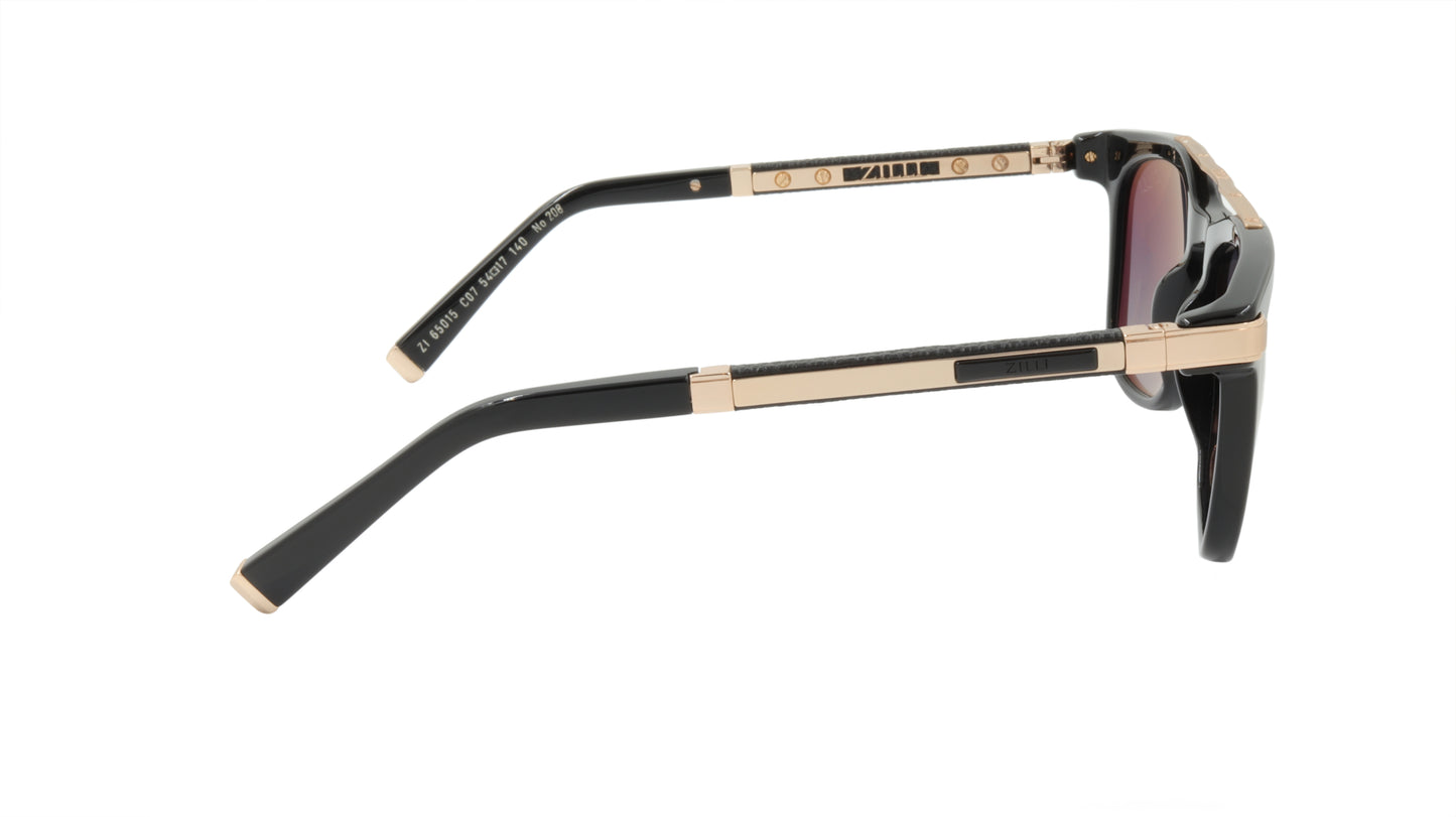 ZILLI Sunglasses Titanium Acetate Leather Polarized France Handmade ZI 65015 C07