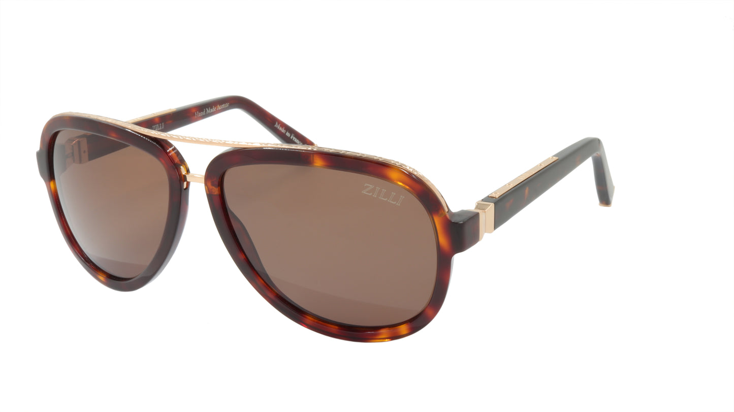 ZILLI Sunglasses Titanium Acetate Polarized France Handmade ZI 65003 C02