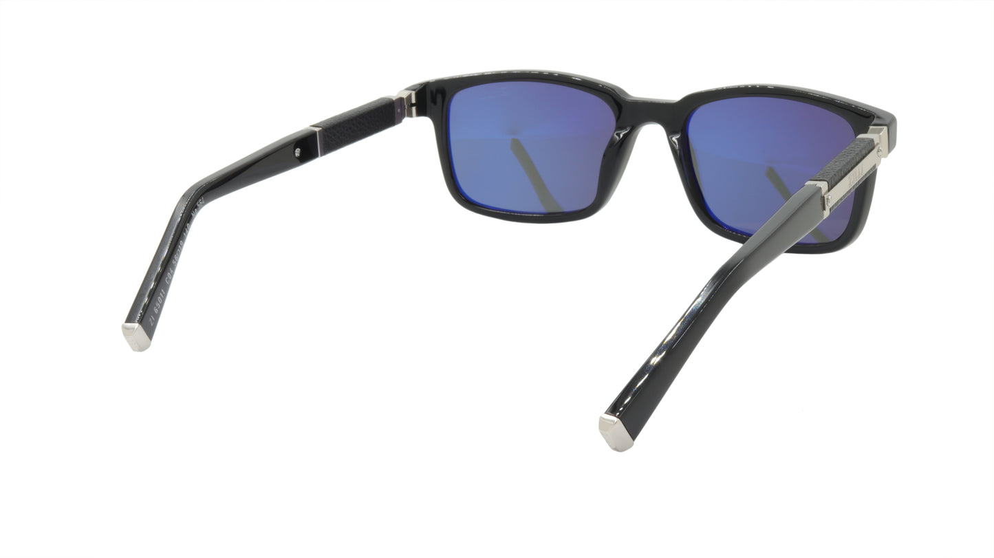 ZILLI Sunglasses Titanium Acetate Leather Polarized France Handmade ZI 65011 C04
