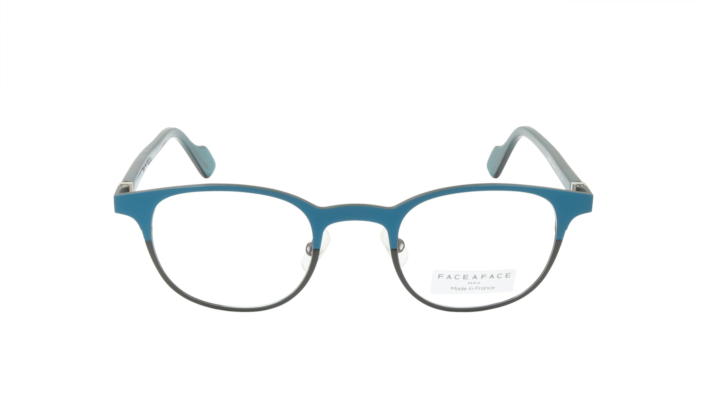 Face A Face Eyeglasses Frame HARRY 2 Col. 9446 Acetate Metal Duck Blue Dark Gree